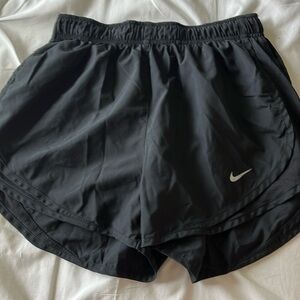 women’s nike dri fit athletic shorts, black, have small and large